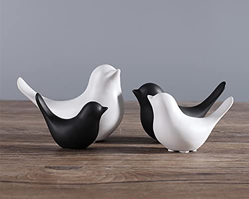 Fannuoncc Small Animal Birds Statues Home Decor Modern Style White Decorative Ornaments For Living Room, Bedroom,Cabinets , Office Desktop (2 Pack) #TOP4