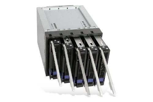 ICY DOCK 5 x2.5”/3.5” SATA/SAS Hard Drive Backplane Cage in 3X External 5.25" Bay | FatCage MB155SP-B