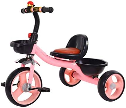 NUBAO Stroller Wagon Lightweight Tricycle for Children Age 2-4 Years, Kids 3 Wheels Pedal Bicycle with Durable Tires and Storage Basket Quick Assembly Over 1 Year Old Girl Gifts (Color : C)