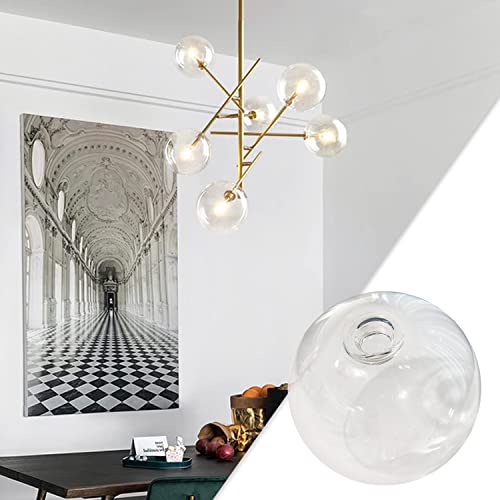 Image of KCO Lighting Clear Glass Globe Shade Replacement Bubble Glass Lampshade Cover for Light Fixtures Wall Sconces Chandelier Pendant Light, 5.9 inch Diameter