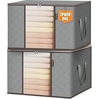 Kit 4 Organizador de Roupa de Cama Grande - Caixa Organizadora com Zíper, Alça Reforçada, Respirável - Para Lençol, Edredom, Cobertor, Closet, Armário, Multifuncional | Premium InoVibes (4 Unidades)