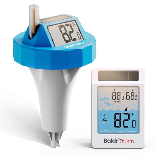 BALDR Wireless Pool Thermometer Floating Easy Read, 2026 Upgrade Solar Powered Water Temperature Gauge with Indoor Monitor, IPX8 Waterproof 500FT Range for Pools,Hot Tubs,Spas, Baths, Aquariums BALDR Wireless Pool Thermometer Floating Easy Read, 2026 Upgrade Solar Powered Water Temperature Gauge with Indoor Monitor, IPX8 Waterproof 500FT Range for Pools,Hot Tubs,Spas, Baths, Aquariums