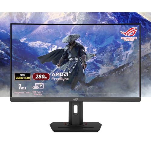 Image of ASUS ROG Strix 27 inch Curved QHD AI Gaming Monitor | 280Hz 1ms, USB‑C | 95% DCI‑P3, sRGB 125% Fast VA Panel | ELMB Sync, FreeSync Premium, DisplayWidget, Tripod Mount