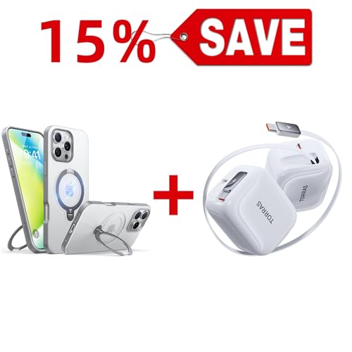 TORRAS FlexLine 40W Dual-Port USB C Charger Block & Magnetic Case — Buy Together to Save 15%
