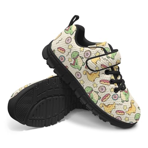 Little Kid Boys Girls Shoes Lightweight Mesh Breathable Adorable Running Sneakers for Little Kid and Big Kid Cartoon Dinosaur Star Pattern4
