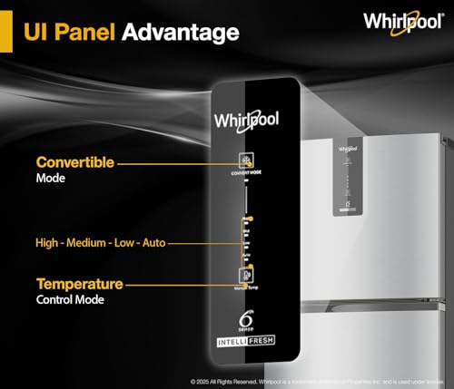 Image of Whirlpool 235 L 3 Star Frost-free inverter Double Door Refrigerator (IF INV 278 LUNAR STEEL(3S) CONV-Y, 2026 Model)