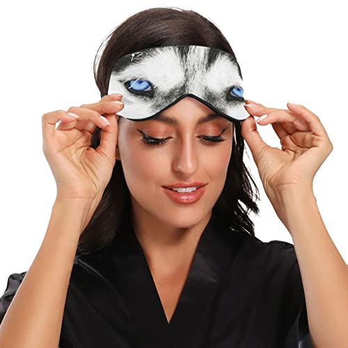 Husky Cane Blue Eyes Mascherina per Dormire per