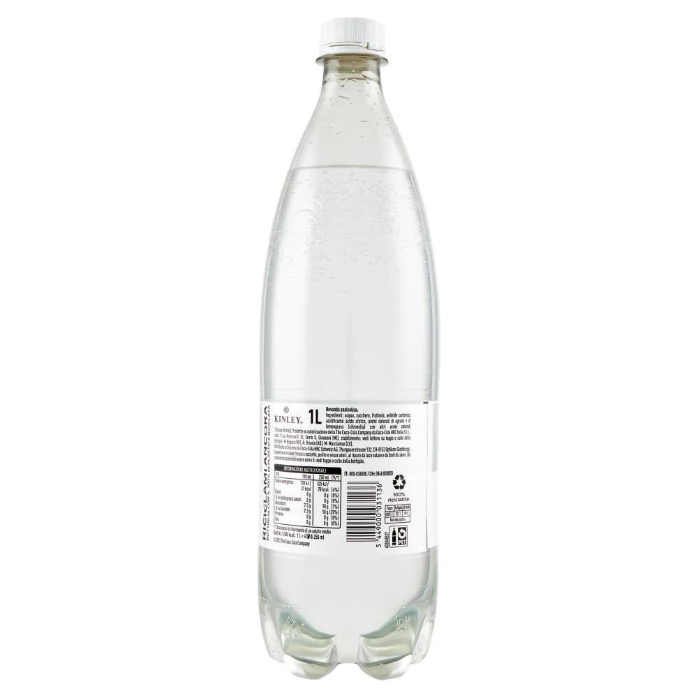 Italian Gourmet Kinley Acqua Tonica, Tonic Water PET 18 x 1L