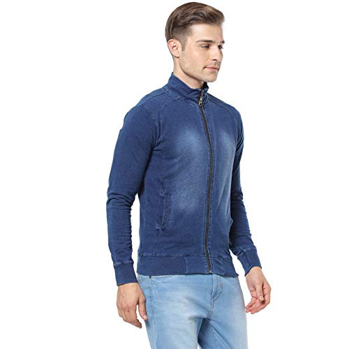 Image of CAHOOT Men Blue Zip Casual Jacket