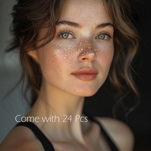 image for Cardiyar Glitter Freckles, 24PCS Glitter Freckles Face Tattoo, Sparkle