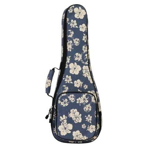 HOT SEAL 10MM Adjustable & Comfortable Ukulele Case Bag with Large Storage Pocket (21in, Blossom) Cover