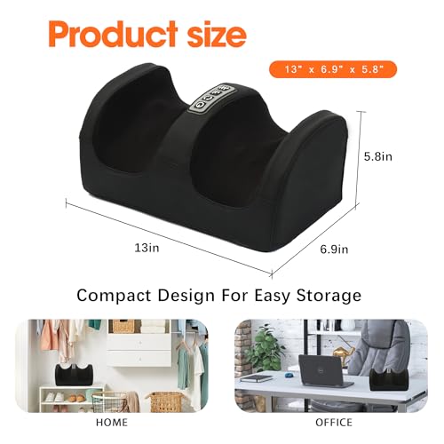 image for CCHYF Shiatsu Foot Massager Machine with Heat, Electric Foot and Claf 