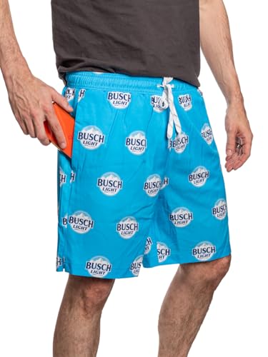 Calhoun Mens Busch Light All Over Classic Logo Quick-Dry Swim Trunks3