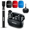 Movo NanoMic Dual Lightning Wireless Microphone for iPhone 14 and Below Lavalier Mic for iPhone, Great for Vlogging, TikTok, Content Creation w/WMX-HM2 Wireless Handle