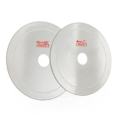 ILOVETOOL 6 inch Thin Edge Wet Diamond Blade Disc Lapidary Saw Gemstone Pack of 2Pcs