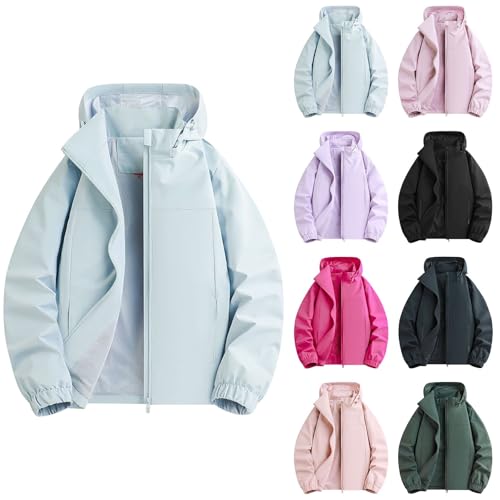 Chubasquero para mujer de senderismo y chaqueta de softshell para rutas de montaña