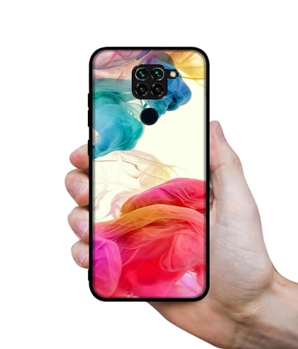 Image of Colored Smoke Design Premium 2D Printed Metal Back Case Cover for Mi Redmi Note 9 4G