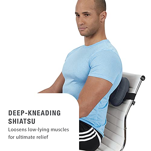 Brookstone Shiatsu Back, Neck And Shoulder Massager With Heat | Deep Kneading | Cordless Massager Up To 2 Hours On-The-Go Relief #TOP1