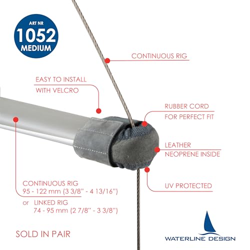 Image of Leather Spreader Boot for Sailboats, UV Resistant, Hook and Loop Closure