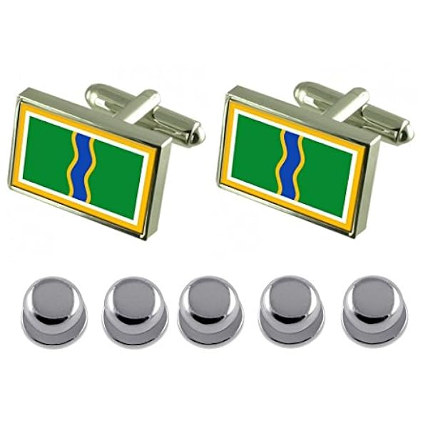 Hemdjurk Studs Andorra la Vella City Andorra Vlag Manchetknopen