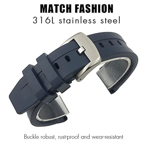 JWTPRO para Tissot 1853 Seastar T120 T114 Pulseira de relógio de borracha esportiva mergulho preto a