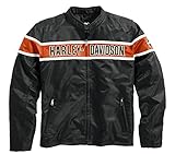 Bewegungsfreiheit am Rücken HARLEY-DAVIDSON Herren Jacke Generations Casual Outdoor Freizeitjacke Funktionsjacke für Männer Schwarz Orange, XL