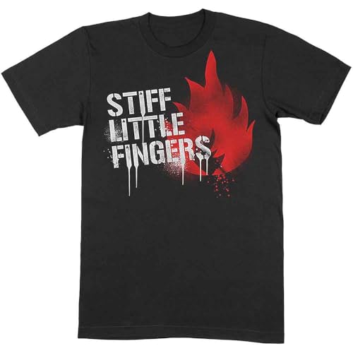 T-shirt Stiff Little Fingers homme M noir vêtement musique punk rock merch groupe Rock Off