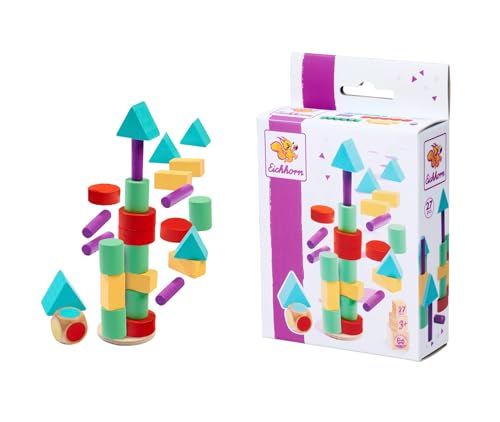 Eichhorn – Games – Stapelspiel mit Würfel, versch. Formen und...