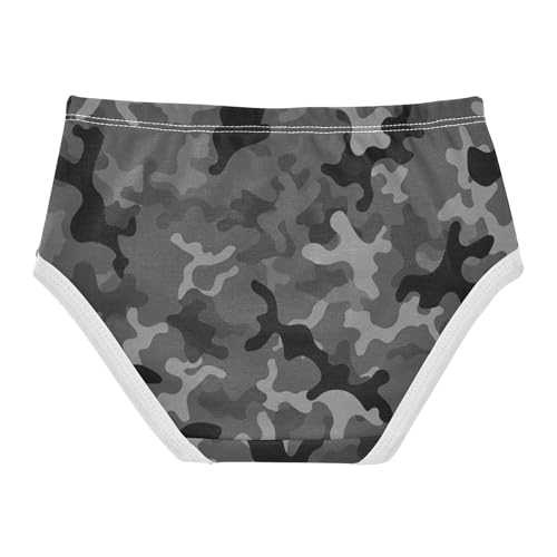 Fun Girls Underwear Toddler 2t Cotton Little Girl Panties Abstract Camouflage Black Grey Briefs Undies Kids2