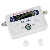 Xiuganpo Satellitensignalfinder, Digitaler LCD-Satellitenfinder mit Integriertem Signalalarmsummer und Dämpfungskontrollfunktion. Elegantes Aussehen für Einfachen Transport