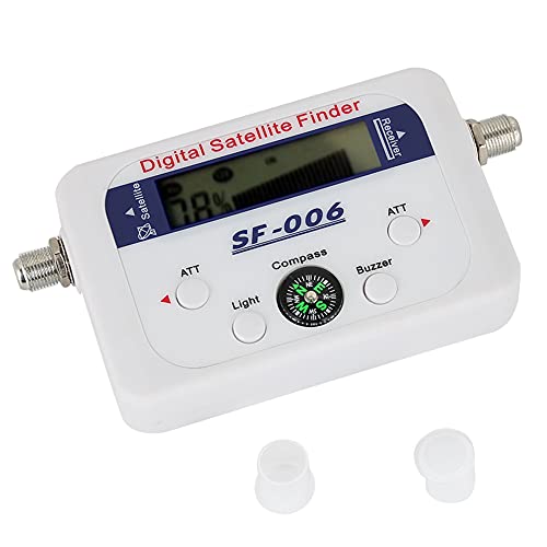 Medidor de sinal de satélite, luz indicadora embutida de localizador de satélite e campainha para aj