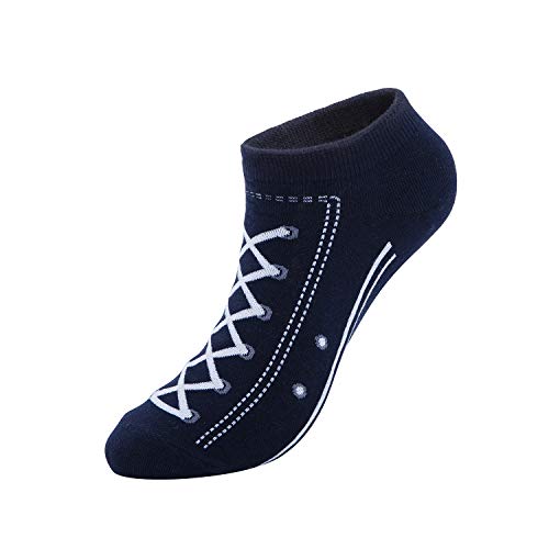 Kony Womens 5 Pairs Lightweight Cotton Novelty Low Cut Ankle Socks, Unique Fun Gifts For Teen Girls Size 6-10 (Shoes Sneaker) #TOP5