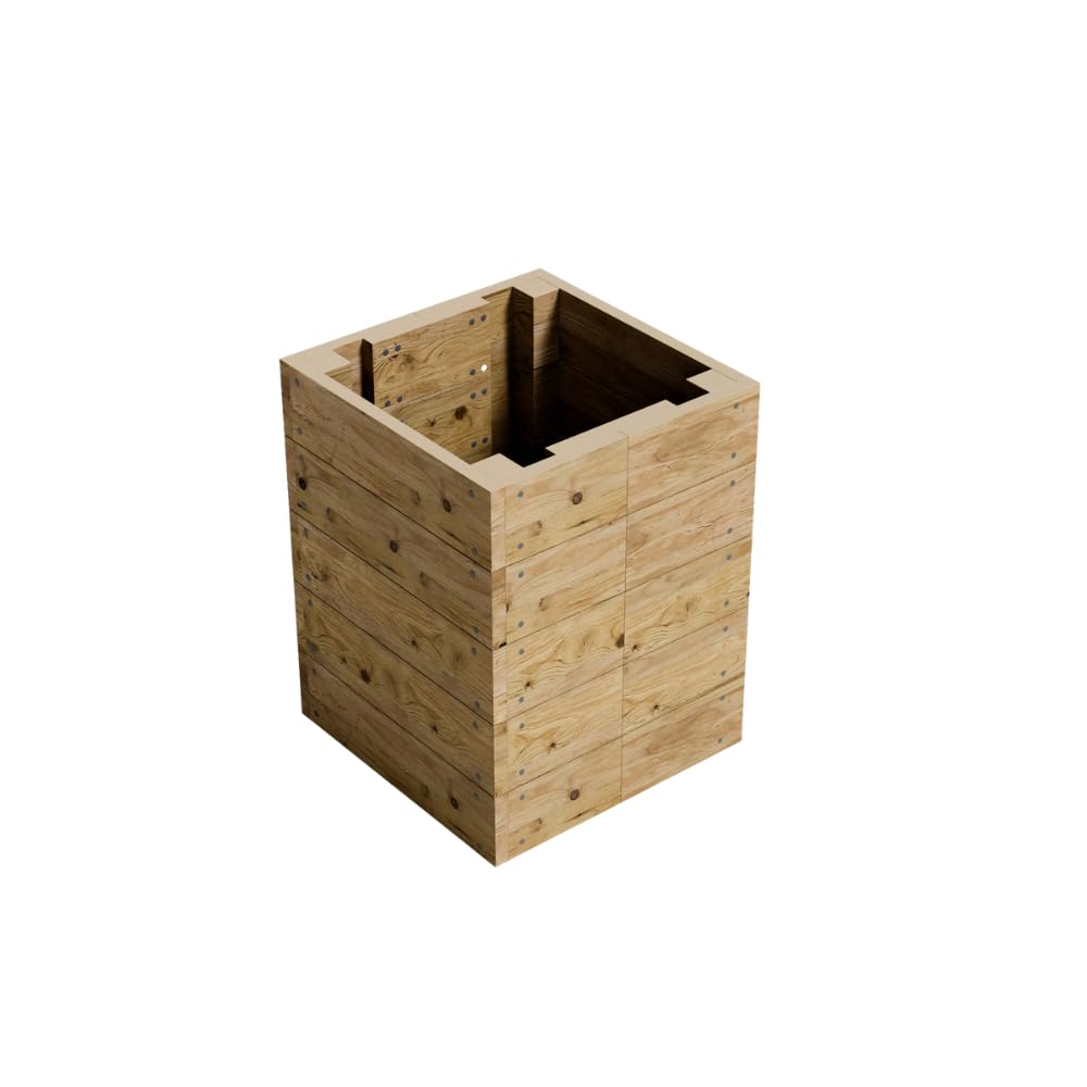 Conka Garden - Wooden Raised Bed Kit - Large Garden Planters for Vegetables, Herbs, Flowers – Start Growing Plants Earlier & Better - Durable & Resistant FSC Treated Timber 60cm L x 60cm W x 76cm H
