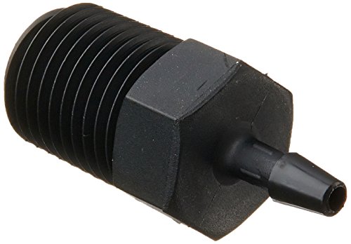 Eldon James A4-2BN Black Nylon Adapter Fitting, 1/4-18 NPT to 1/8