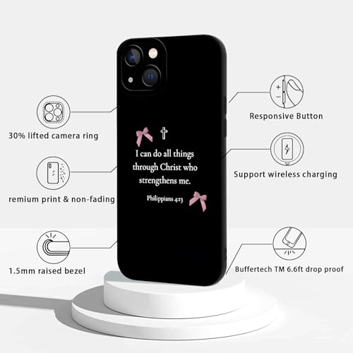 Coque iPhone 13 en silicone lot de 2 avec versets de la Bible chrétienne