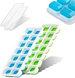 Gowa Origin® Austria Eiswürfelformen mit Deckel [2er-Pack] LFGB & REACH ZERTIFIZIERT | silikon eiswürfelform, eiswürfelbehälter mit deckel, eiswürfelform silikon mit deckel, ice cubes