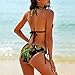 Christmas Ape Man Drinking Beer Women's Bikini Two Piece Swimsuit Sexy Swimwear Halter String Triangle Bathing Suit 2XL