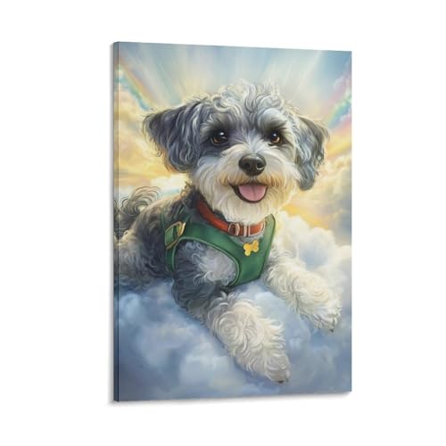 Impression sur toile Terrier du Yorkshire premium - Tableau de décoration murale 30x45