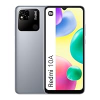 Xiaomi Redmi 10A Smartphone 3 + 64 GB, Dot Drop Display 6,53 Zoll HD+, MediaTek Helio G25, 13 MP Dualkamera, 5000 mAh Akku, Silber