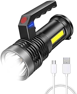 Lovcoyo LED Torch Rechargeable, Super Bright Flashlight Torch, 1000lumen, 4 Lighting Modes, Waterproof Torch Lantern for Power Cuts, Emergency, Camping, Hiking, Dog Walking, Fishing