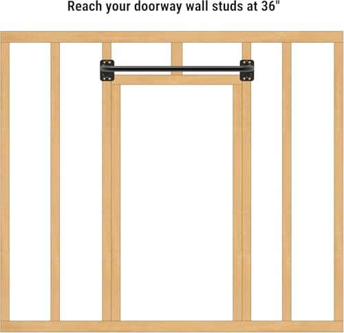 Image of TYB 2PCS Wall Mount Doorway Pull Up Bar, Heavy Duty Strength Training Chin Up Bars, Door Frame Pull-Up Bars Ceiling Wall Mounted, Thick steel Sturdy Hanging Pull-up Bar for Home Gym Workout (Black, Wall Mount)