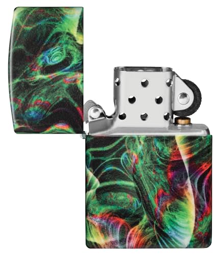 Encendedor Zippo Psychedelic Swirl Verde Mate miniatura 4