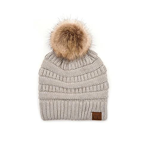 C.C Hatsandscarf Exclusives Snuggly Soft Yarn Beanie with Pom (HAT-890POM)