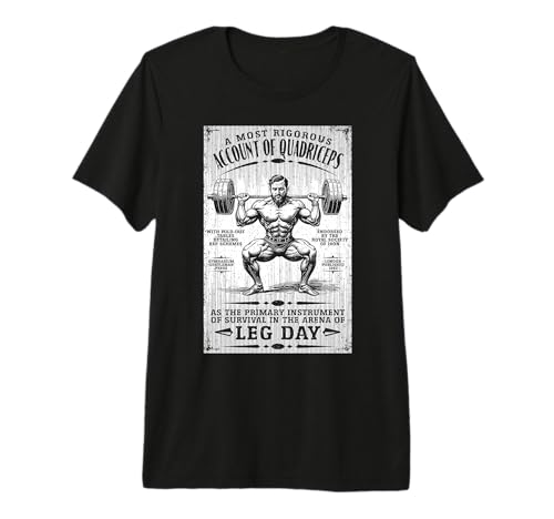 Jambières Squat Funny Gym Quads Vintage Fitness Lift Training T-Shirt Haut de Gamme