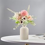 Beige Small Ceramic Vase, Dry Flower Vases Minimalism Style for Modern Table Shelf Home Decor, Fit for Fireplace Bedroom Kitchen Living Room Centerpieces Office Desk Best Decoration(S Beige) - Image 3