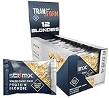 SCI-MX High Protein White Choc Chip Blondie Box - 20g protein, 2g sugar + 259 calories per blondie - Pack of 12 x 65 g - Low Sugar - Pre/Post Workout Snack - No Palm Oil - Suitable for Vegetarians