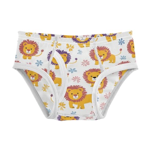 Wusikd Colorful Cute Lion Boys' Underwear Cotton Boys Briefs Soft Toddler Underwear 2T