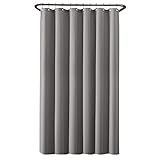 Zenna Home, 70 x 72 Inch, Grey Waterproof Fabric Shower Curtain or Liner, 70 x 72 (LFRMWPGY)