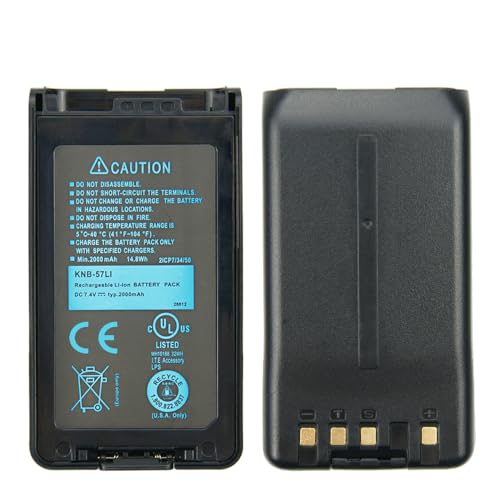 Batterie KNB-57Li Li-ion haute capacité 2000mAh pour émetteur Kenwood NX-3300