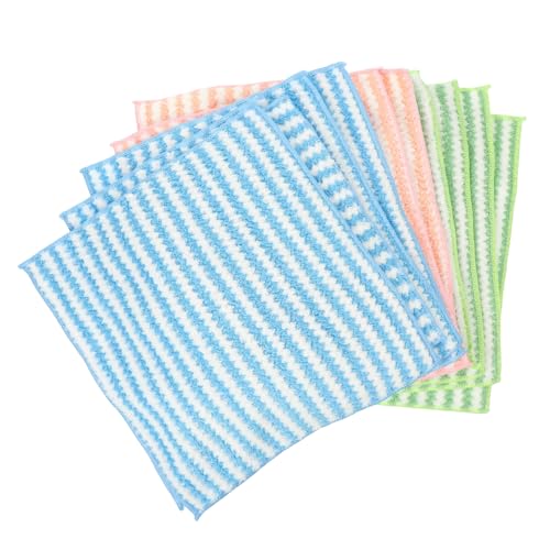 Hemobllo Strofinacci Da Cucina in Microfibra Assorbenti 10 Pezzi 30x30 Cm Canovacci Resistenti Per Lavare i Piatti e Pulizia Lavandino Riutilizzabili Multiuso